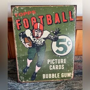 Topps 1956 Football Picture Metal Tin Sign